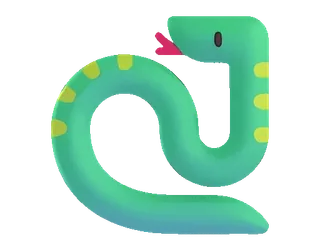 🐍 serpente, animale, rettile, carino, cartone animato telegram sticker