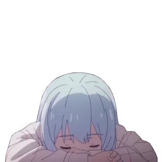 ✨ anime, sad, girl, depressed, cartoon, emotional telegram sticker