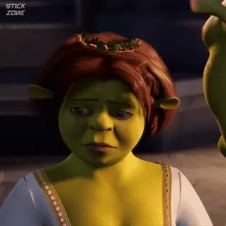 🫑 Princess Fiona Shrek ogre, princesse, disney, personnage, animé telegram sticker