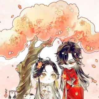 ❤️ Q版, 插画, 可爱, 情侣, 艺术, 幻想 whatsapp sticker