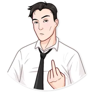 🖕 dedo do meio, ofensivo, rude, gesto telegram sticker