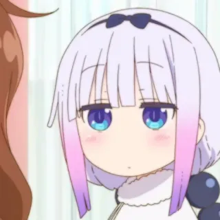 🍚 Kanna Kamui Miss Kobayashi's Dragon Maid Anime, Dragão, Fofo, Kanna, Kamui whatsapp sticker