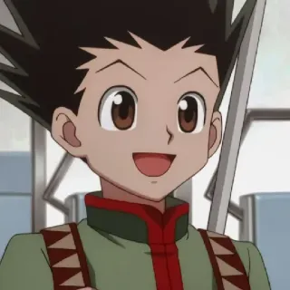 😄 Gon Freecss Hunter x Hunter anime, character, boy, smile, cartoon, gon freecss, hunter x hunter telegram sticker
