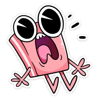 😳 stiker, kartun, karakter, merah muda, persegi, mata, mulut whatsapp sticker