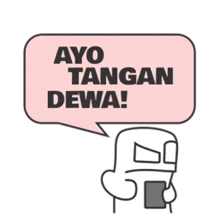 🖖 AYO TANGAN DEWA! 만화, 말풍선, 표정, 인도네시아어 telegram sticker