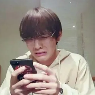 🥺 sad, crying, upset, kpop, phone telegram sticker