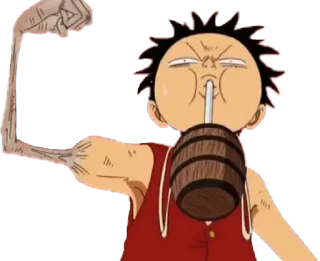 😵 Monkey D. Luffy One Piece anime, one piece, monkey d luffy, cartoon whatsapp sticker
