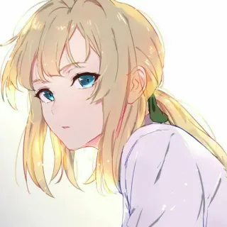 😕 anime, girl, portrait, cute, cartoon telegram sticker
