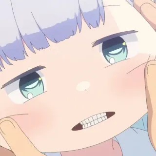 😬 Anime, Cartoon, Gesicht, Süß, Mädchen, Charakter telegram sticker