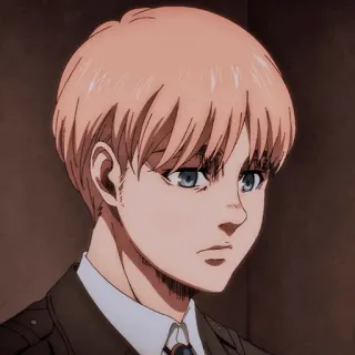 ⚔ Armin Arlelt Attack on Titan anime, attack on titan, armin arlelt, character, blonde, blue eyes telegram sticker