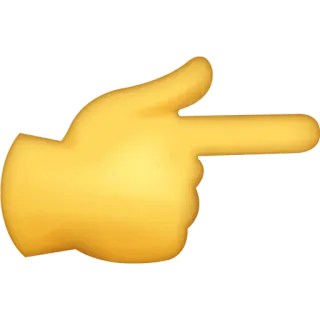 👉 hand, finger, direction, pointing, emoji telegram sticker