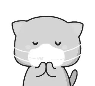 😷 tier, katze, maske, covid, medizinisch, cartoon telegram sticker