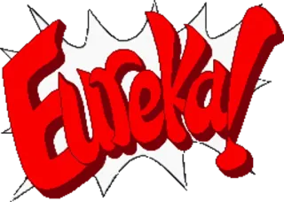❗ Eureka! wykrzyknik, odkrycie, rozwiązanie, sukces telegram sticker