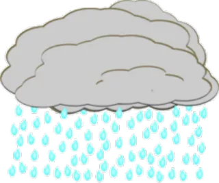 ☔ Wolke, Regen, Wetter, Sturm, Niederschlag, Wasser telegram sticker