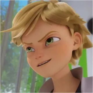 😠 Adrien Agreste Miraculous: Tales of Ladybug & Cat Noir 动画, 角色, 男孩, 金发, 阿德里安·阿格雷斯特, 瓢虫少女 whatsapp sticker