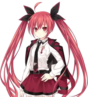 😏 anime, garota, cabelo ruivo, maria chiquinha, fofa telegram sticker