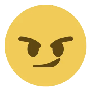 😠 emoji, smirk, sarcastic, expression, yellow telegram sticker