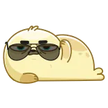 😎 アザラシ, サングラス, クール, 動物, ステッカー telegram sticker