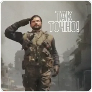 🤝 ТАК ТОЧНО! military, soldier, salute, russian, call of duty, military uniform whatsapp sticker