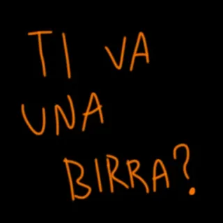 🍺 TI VA UNA BIRRA? 맥주, 이탈리아, 음료, 텍스트, 질문 telegram sticker