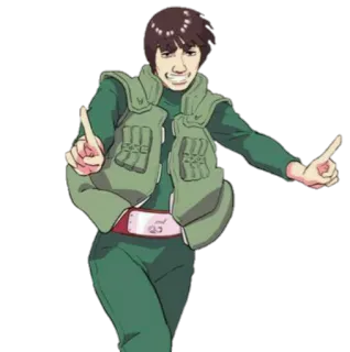 💃 Might Guy Naruto อนิเมะ, มังงะ, ไมโตะ ไก, นารูโตะ telegram sticker