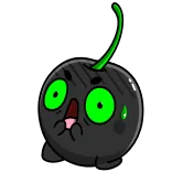 😱 вишня, милый, наклейка, мультфильм, фрукт, иллюстрация telegram sticker
