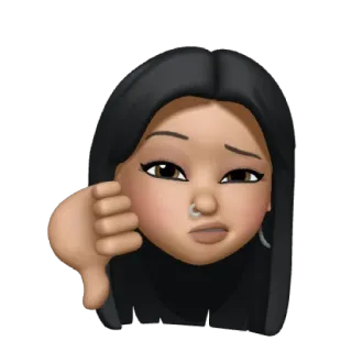 🤮 이모지, 싫어요, 비호감, 부정적, 여자 telegram sticker