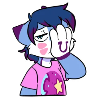 😕 furry, cartoon, cat, anthropomorphic, character telegram sticker