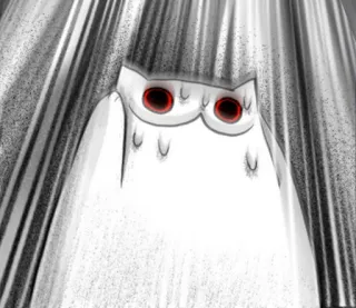 🐱 monstro, criatura, olhos, terror telegram sticker
