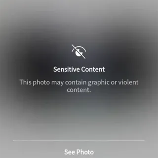 ❌ Sensitive Content This photo may contain graphic or violent content. See Photo telegram sticker