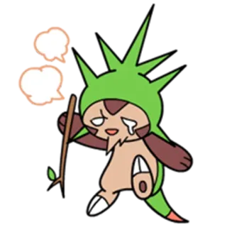 😢 Chespin Pokemon pokemon, chespin, piangere, triste, tipo erba telegram sticker