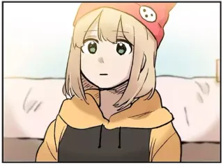😐 Anime, Chica, Linda, Personaje, Dibujo animado, Retrato telegram sticker