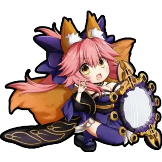 😍 Anime, Chibi, Dessin animé, Renard, Mignon telegram sticker