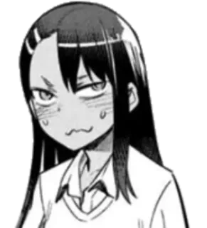 ◾️ Nagatoro Don't Toy with Me, Miss Nagatoro Anime, Manga, Nagatoro, arrogant, Gesichtsausdruck, Neckerei telegram sticker