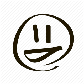 😏 Smiley, Emoji, Heureux, Dessin animé, Simple, Gribouillage telegram sticker