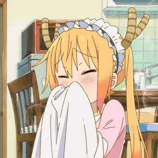 🎋 Tohru Miss Kobayashi's Dragon Maid Anime, Drache, Maid, Süß, Tohru telegram sticker