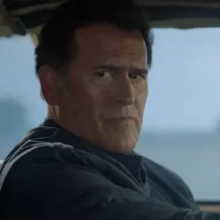 😒 Ash Williams Evil Dead Эш, Зловещие мертвецы, Брюс Кэмпбелл, Ужасы, Киноперсонаж telegram sticker