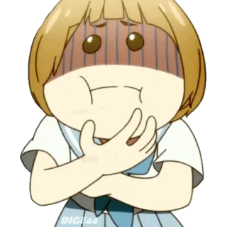 🤢 Mako Mankanshoku Kill la Kill Anime, Kill la Kill, Mako, Mako Mankanshoku, Cartoon, Sticker, Emotional, Besorgt telegram sticker