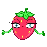 🤷♂ fragola, frutta, cartone animato, personaggio, cibo telegram sticker
