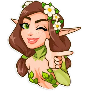 Wood Nymph telegram stickers
