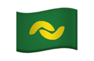 🏴‍☠️ bandera, verde, símbolo, amarillo, ondeando telegram sticker