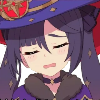 😫 Mona Genshin Impact Mona, Genshin Impact, anime, video game, sticker, cartoon telegram sticker