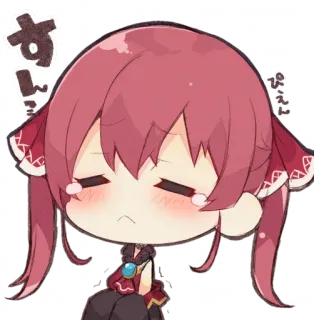 😢 すん… Anime, Triste, Mignon, Fille, Chibi telegram sticker