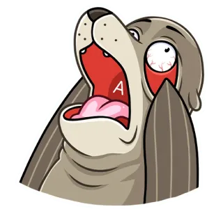 😱 A cane, cartone animato, espressione, animale, adesivo telegram sticker