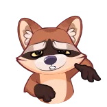 👎 guaxinim, desenho animado, animal, fofo, personagem telegram sticker