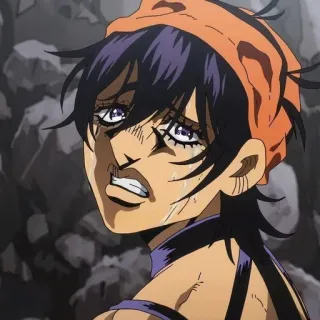 🍊 Narancia Ghirga JoJo's Bizarre Adventure 动漫, 漫画, JOJO, 纳兰迦, 加丘, 难过, 哭泣 telegram sticker