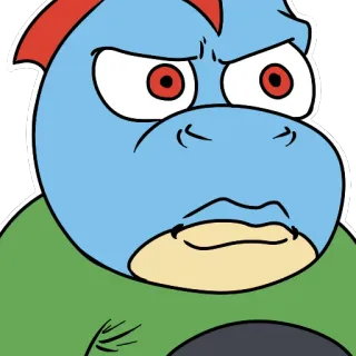 😡 Cartoon, Dinosaurier, Monster, Wütend, Figur, Animation telegram sticker