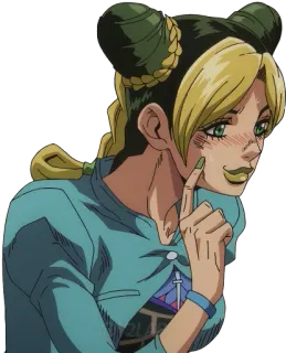 😳 Jolyne Cujoh JoJo's Bizarre Adventure anime, jojos bizarre adventure, jolyne cujoh, character, illustration telegram sticker