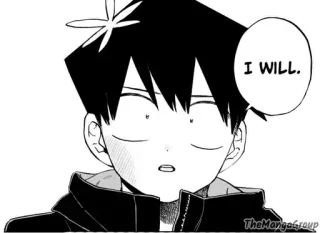 🙂 I WILL. Anime, Manga, Expresión, Determinación, Dibujos animados telegram sticker