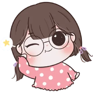 🥨 Cartone animato, Carino, Ragazza, Kawaii, Adesivo telegram sticker